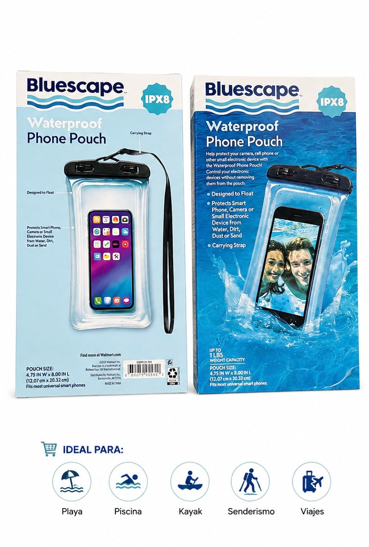Bluescape IPX8 Waterproof Phone Pouch – Floating Universal Protective Case with Carrying Strap